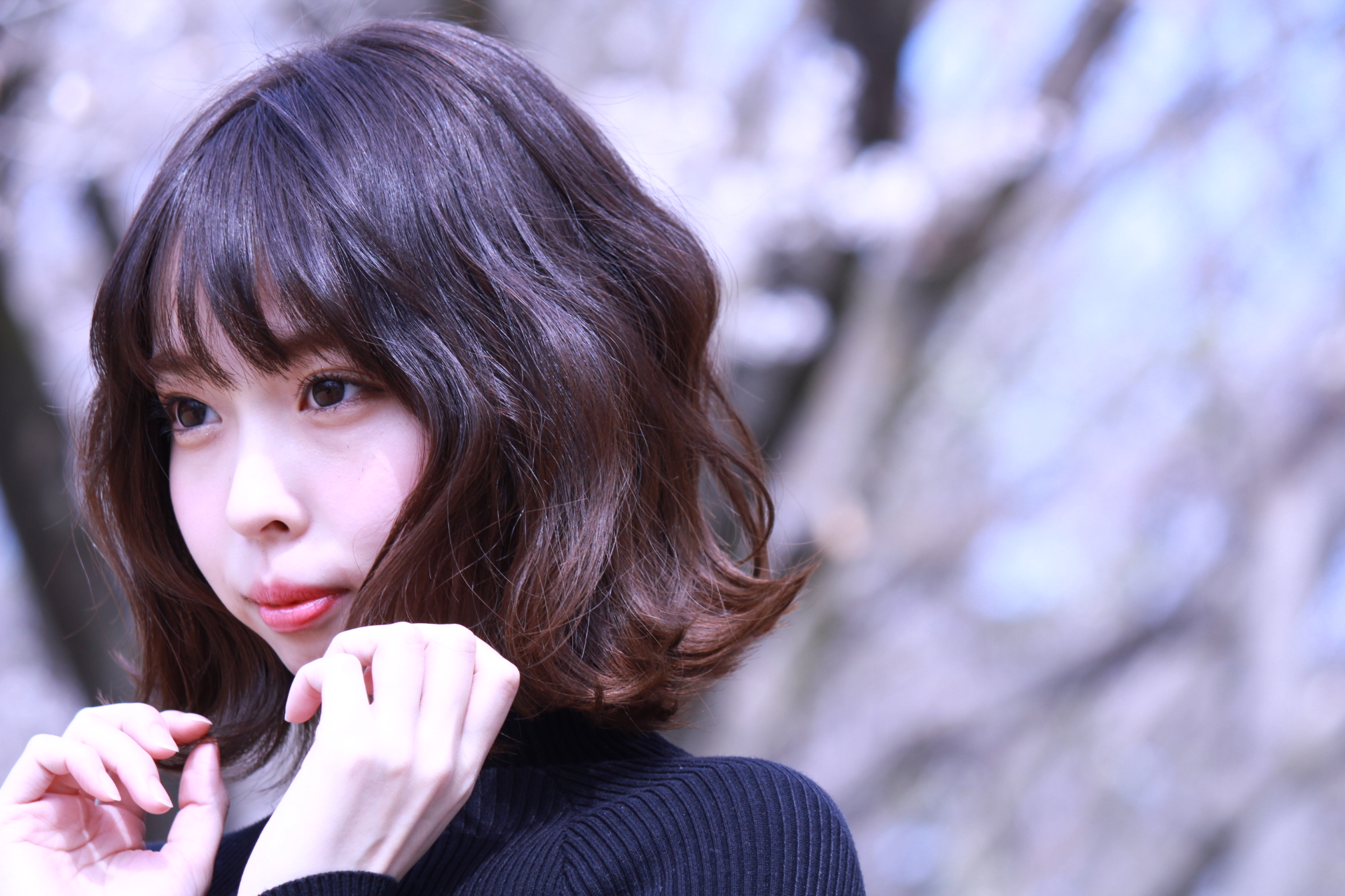 あなたが現在見ているのは 本日撮影をしました。桜＋イメチェン的な作品です！