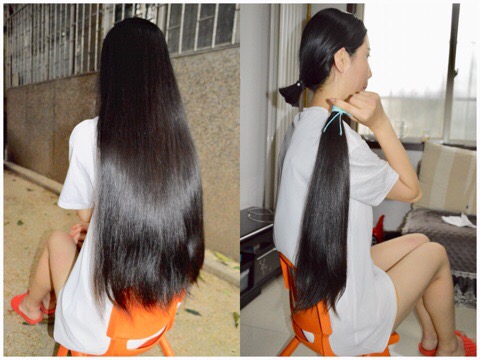 あなたが現在見ているのは 断髪美人Q9　顔見せなし　20代主婦黒髪ロング粗切り断髪　【動画】