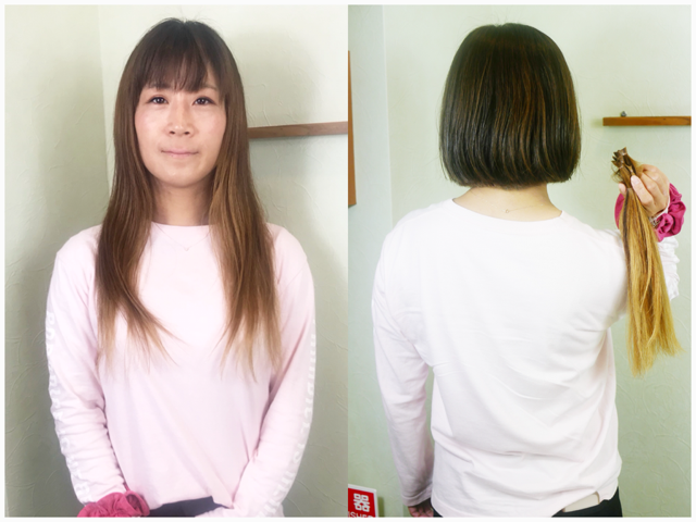 あなたが現在見ているのは Long to Short J68　プロスノーボーダー金髪バッサリヘアドネーション　【動画】