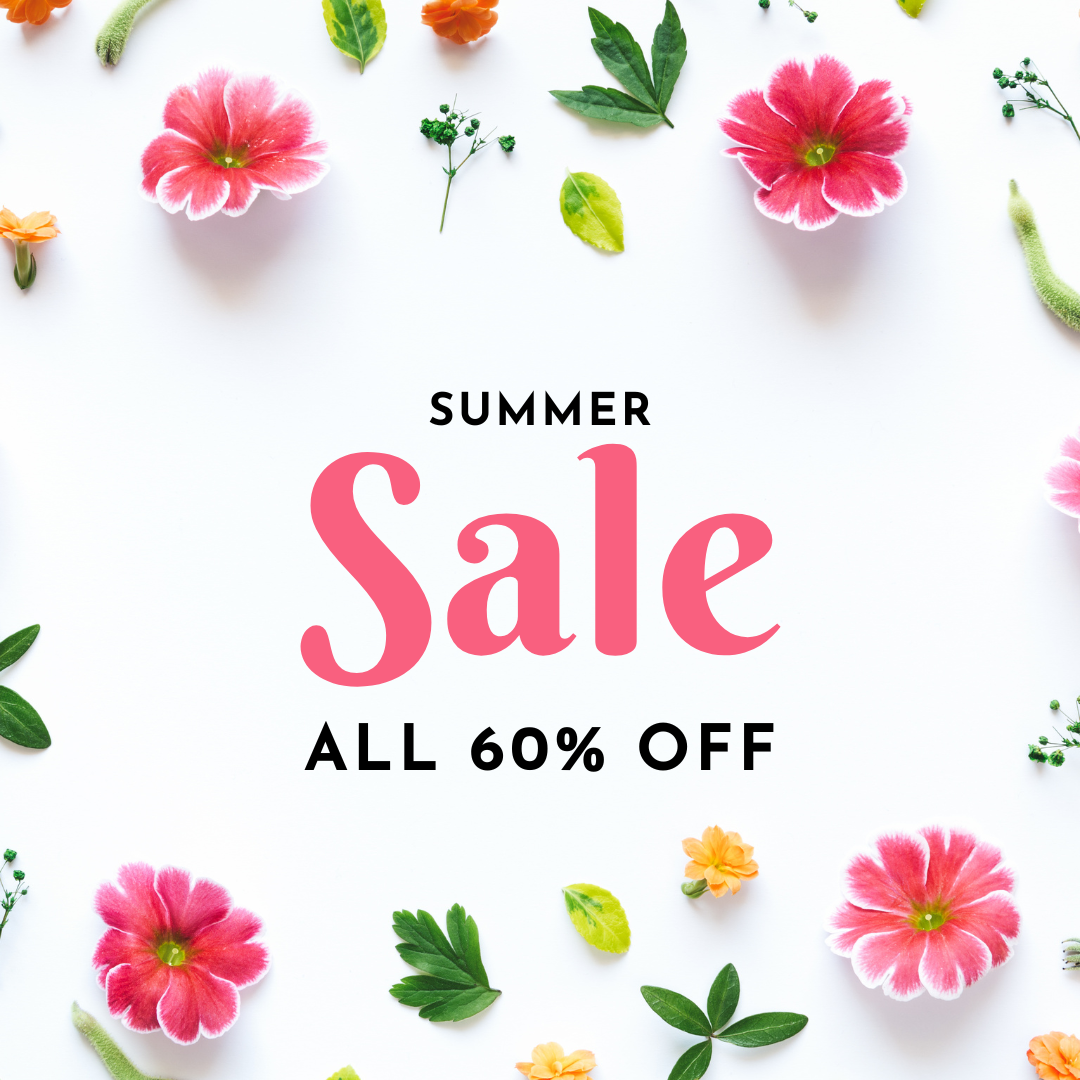 あなたが現在見ているのは サマーセール開催中！ 7月12日まで全品60%OFF！！