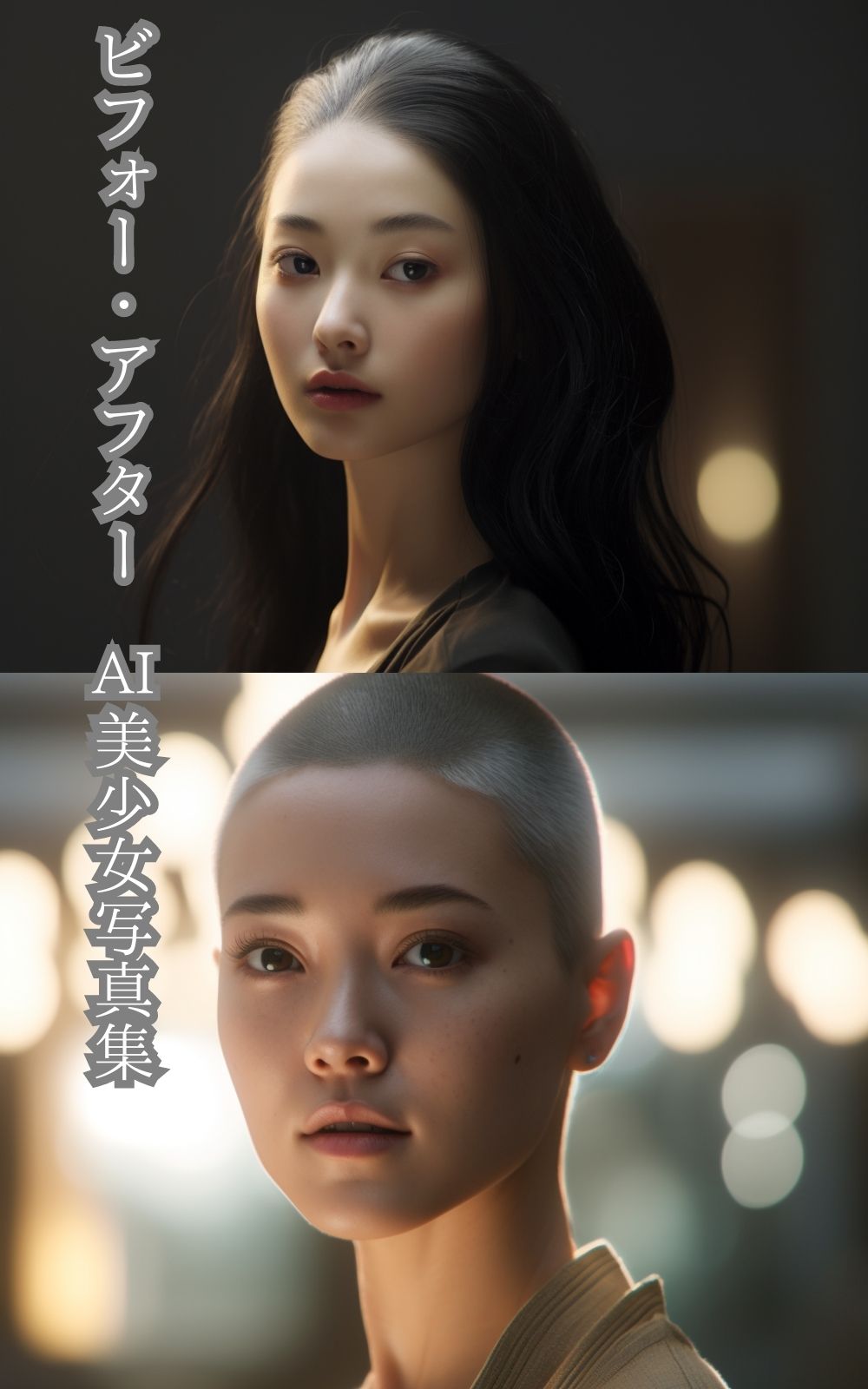 あなたが現在見ているのは イメチェン ビフォー・アフター AI美少女写真集