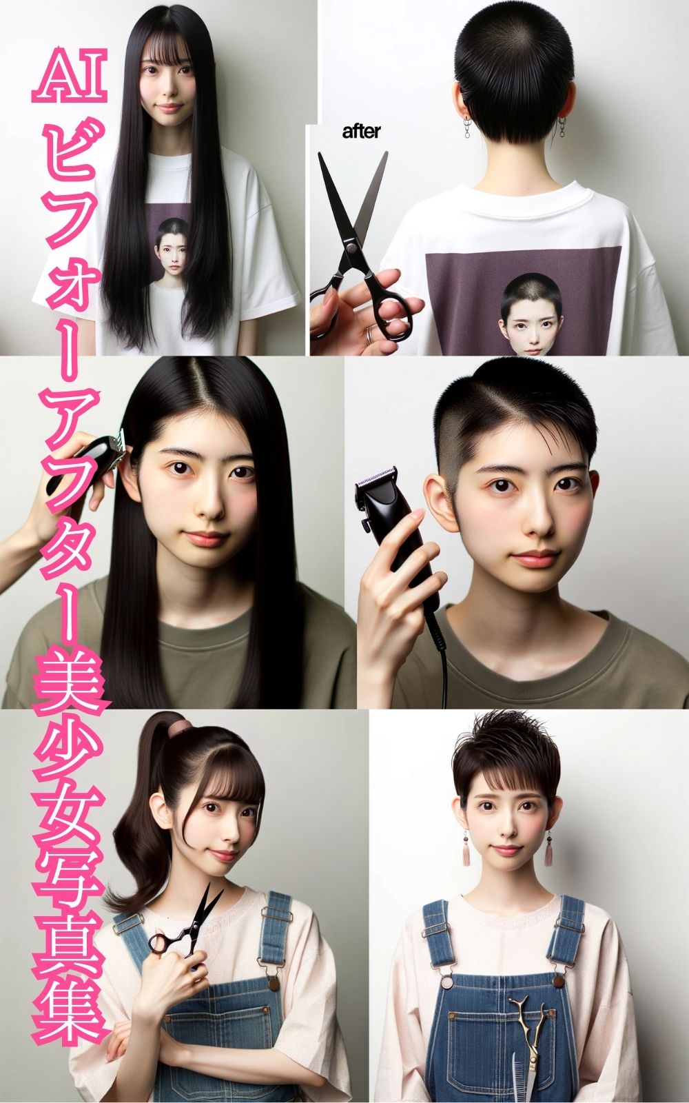 あなたが現在見ているのは イメチェン ビフォー・アフター AI美少女写真集2