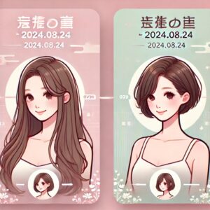 投稿についてもっと詳しく イメチェン動画 2024.08.24